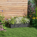 Raised Garden Bed - Elevated Planter Box for Flowers - Light Grey in Grey