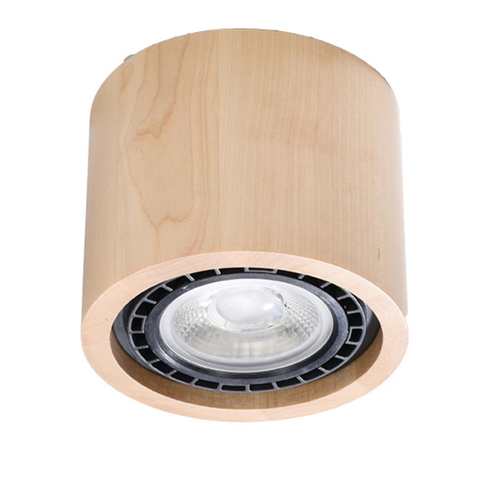 Wood Ceiling Lamp: Scandinavian Design, GU10 Base. Versatile for Any Room. Enhance Your Home's Style & Ambiance