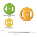 Premium 20kg Barbell Set: Non-slip Handle, Quality Weights | Strength Training