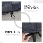Weather Resistant Grey Garden Sofa Cover - Protects Furniture from Elements