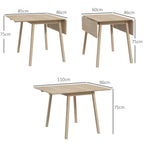 Versatile Drop Leaf Kitchen Table - Extendable Dining Table for Small Spaces - 2-4 Seater
