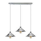 3 Head Rectangle Base Industrial Vintage Ceiling Pendant Light Shade Hanging Lamp