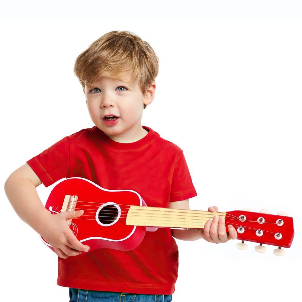 Red Guitar - Hours of Creative Playtime, Realistic Design, Quality, Ideal Gift