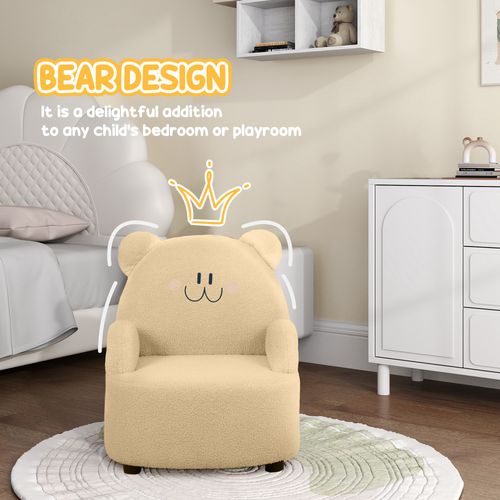 Kids Armchair, Bear Shaped Toddler Chair for Bedroom