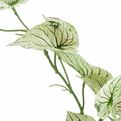 30cm Artificial Trailing Plant Realistic Variegated Potted Alocasia with Genuine Detail