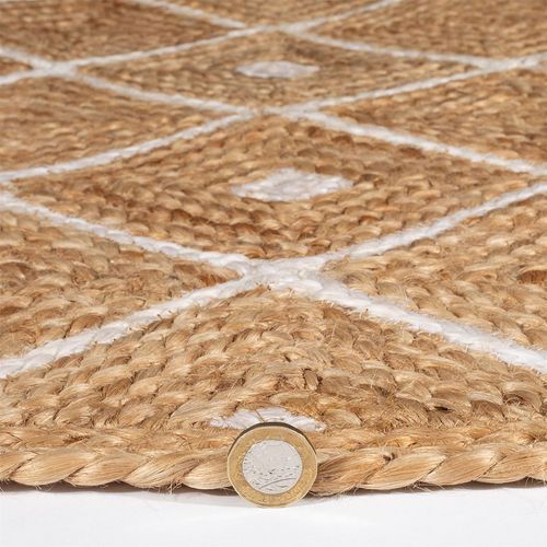 Prestbury Diamond Handbraided 120x170cm Natural Rug