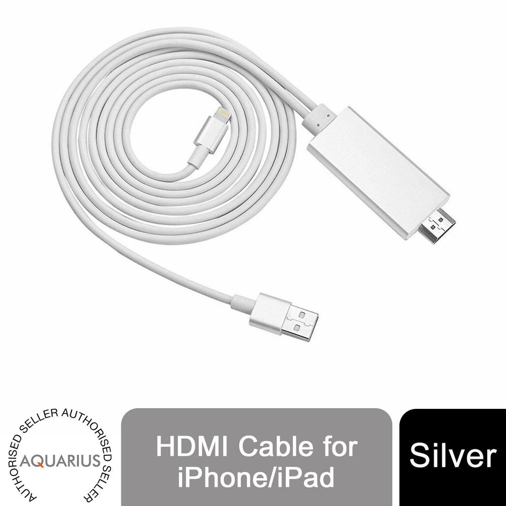 HD HDMI Connector Cable for Phone/Pad - Full 1080P Support, Silver