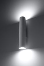 Modern White LED Wall Lamp - LAGOS, Round Tube Design - Loft Lighting