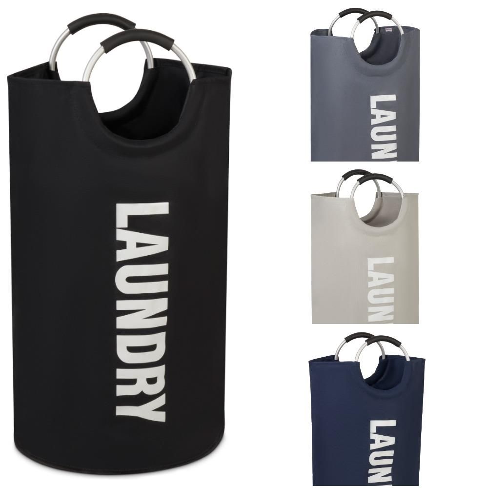 Laundry Hamper - Foldable, Waterproof & Stylish - Large Capacity - Durable Material - Easy-Carry Aluminum Handle