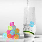 Multi-Packs Frozen Cold Drink Freezer Chilled Reusable Fast Freeze Water Filled Ice Cubes for Drinks - Ideal for BBQ Parties, Summer Picnics or General Use - Multicoloured