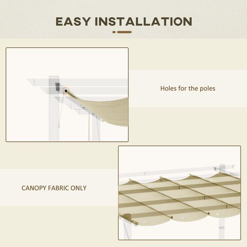 Pergola Shade Cover Replacement Canopy for 4 x 3(m) Pergola, Beige