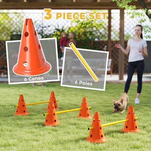 Dog Agility Equipment Set, 3 PCS Adjustable Height Jumping Obstacles