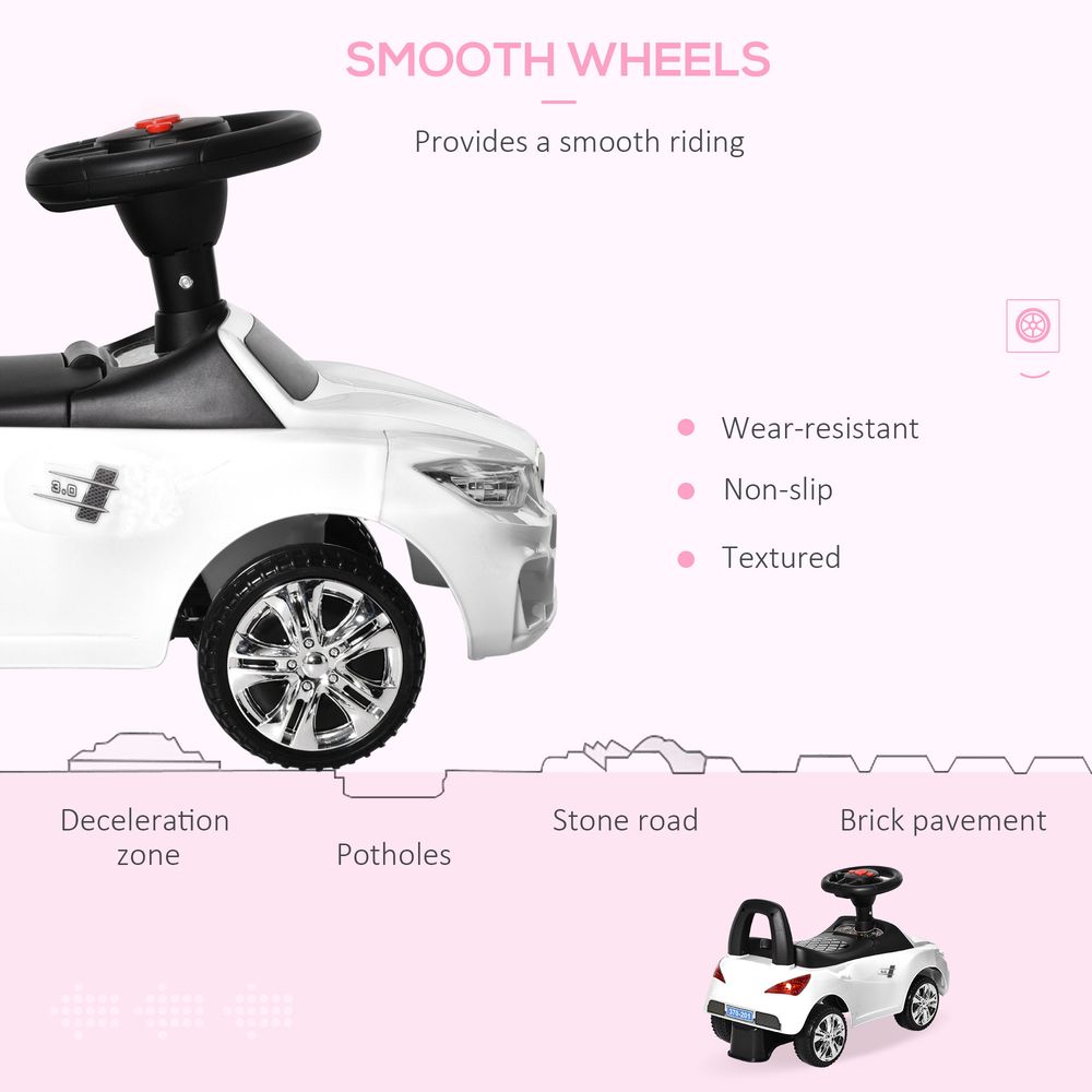 Stylish Red Ride-On Car for Baby & Toddler - Foot to Floor - Anti-Overturning - Under-Seat Storage