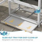 Bird Cage - Finches, Parakeets, Small Birds - Grey
