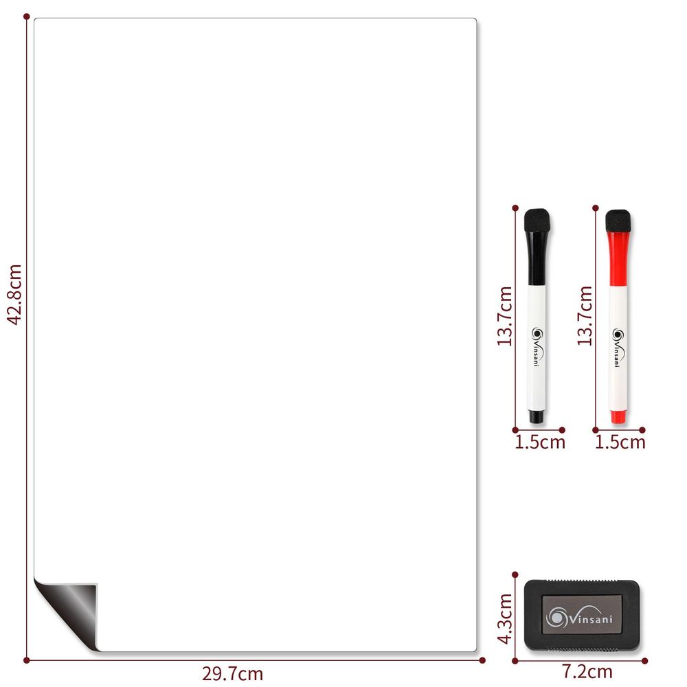 A3 Whiteboard w/ 2 Markers and Eraser