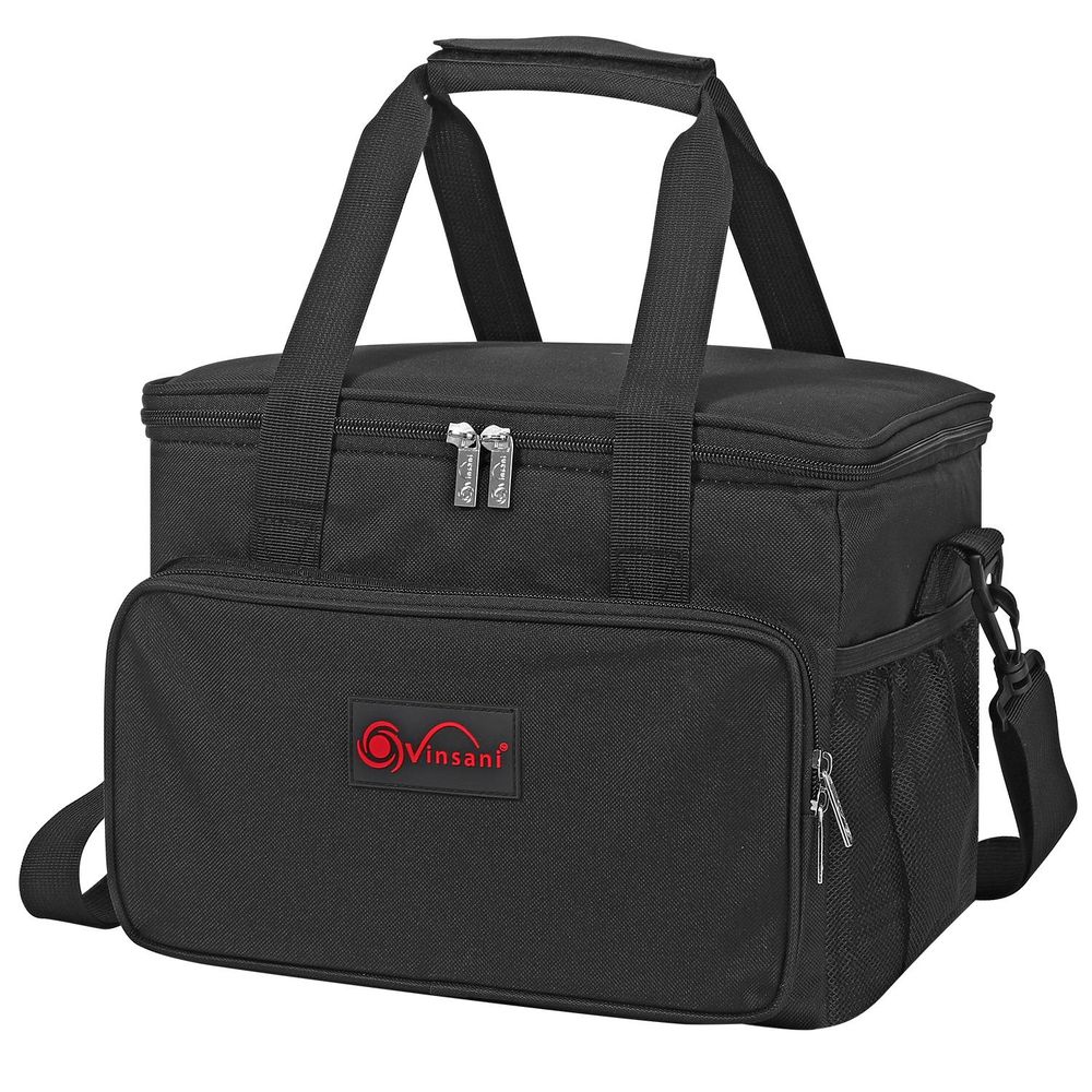 BLACK COOLER BAG, Large Capacity, Leak-Proof Lining. for Outdoor Activities. Portable & Well-Designed. 15L/24L