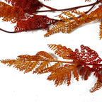 100cm Artificial Hanging Fern - Autumn Orange