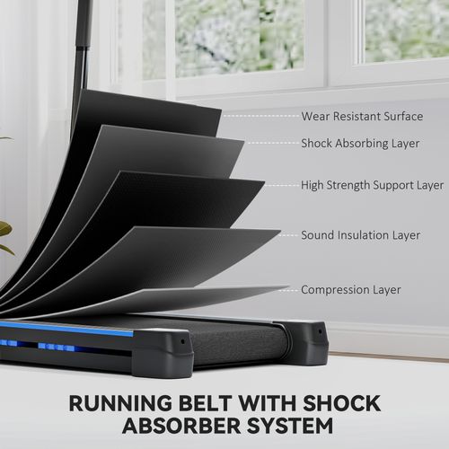 1-6 km/h Folding Motorised Treadmill Walking w/ Remote Control