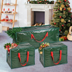 Xmas Storage Bags - Protect Your Tree & Decorations - Water-Resistant & Sturdy - Multifunctional - Fits 7ft Trees