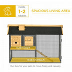 Rabbit Hutch Outdoor Bunny Cage w/ Run, Removable Tray 120 x 55.5 x 80cm