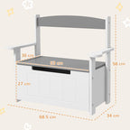 2 in 1 Toy Box for Kids with Safety Lid for Bedroom, Nursery