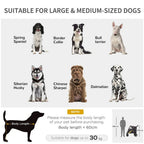 Foldable Dog Carriage w/ Universal Wheels, Shock Absorber - Grey