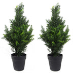 60cm UV Resistant Artificial Cedar Cypress Topiary - Pair