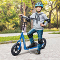 Teen Push Scooter Kids Children Stunt Scooter Bike Bicycle Ride On 12" EVA Tyres (Blue)