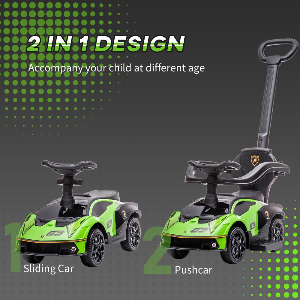 2 in 1 Baby Ride on Push Car Toddler Push Along Car, Green