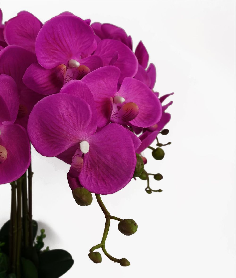 85cm Dark Pink Artificial Bush Orchid - Stunning Quality