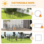 Durable 12-Panel Puppy Play Pen for Indoor/Outdoor Pet Exercise