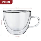 DOUBLE WALL GLASSES: 12 Designs, Hot/Cold Drinks, Durable Borosilicate Glass, Ideal Gift - 80ml to 600ml