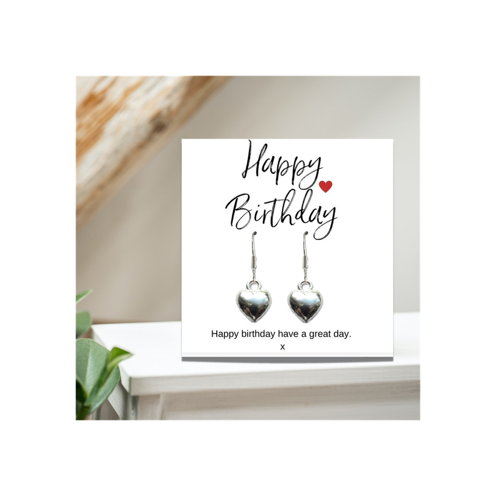 Happy Birthday Earrings - Message Card