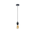 Industrial Grey Pendant Light Fitting, Lampshade Addable E27 Lamp Holder UK Holder Fitting Set With PVC Cable