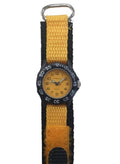 Easy-Fasten Kids Watch: Yellow Mini Dial, Velcro Strap
