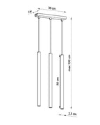 PASTELO 3 White Pendant Lamp - Modern Round Tube Shape LED G9 - Loft Design - Quality Assured