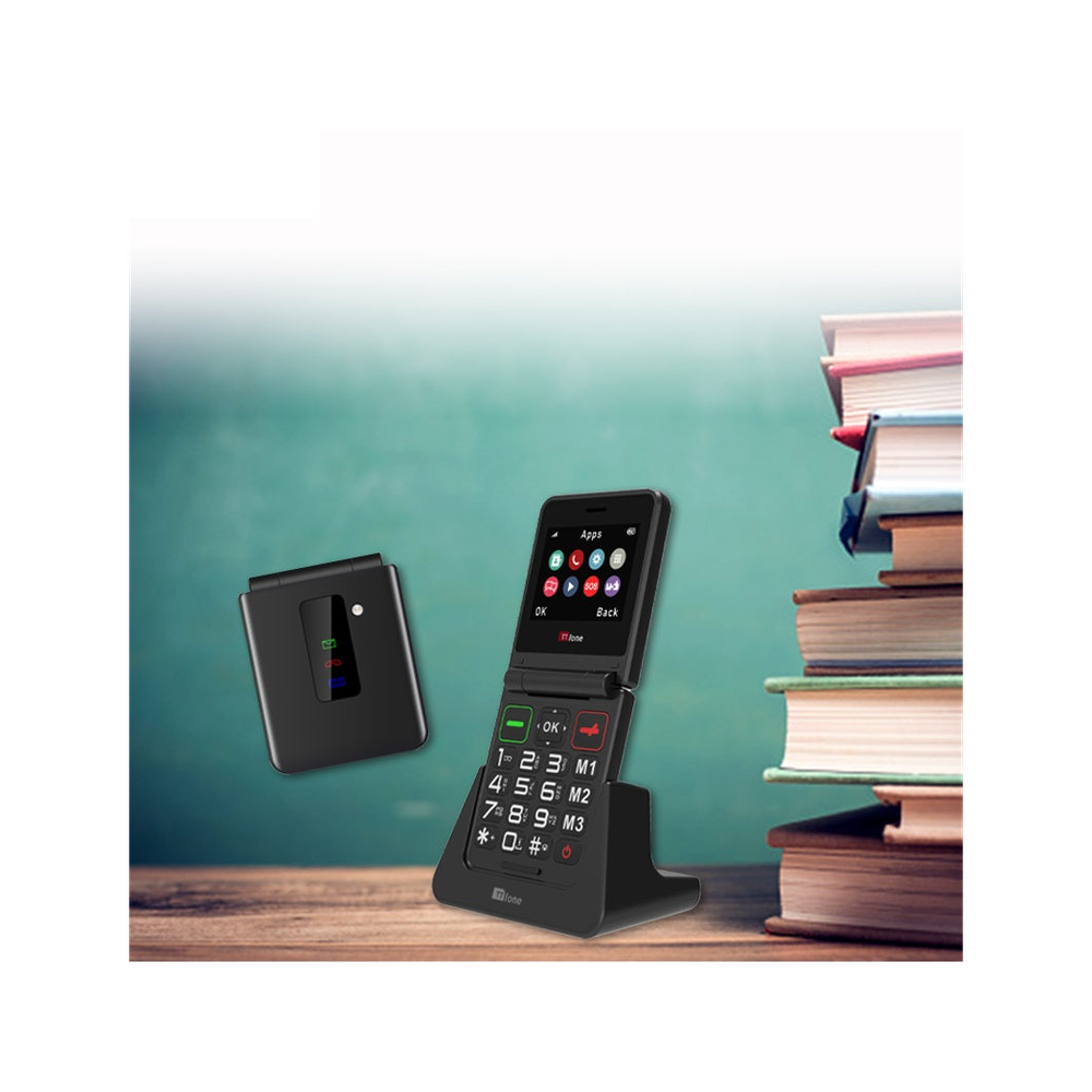 Flip Big Button Mobile, SIM, USB C Cable