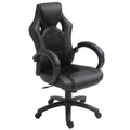 Swivel Gaming Chair - Adjustable Height, 360° Swivel, PU Leather - Black