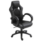 Swivel Gaming Chair - Adjustable Height, 360° Swivel, PU Leather - Black