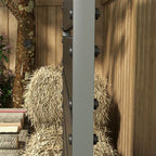 Raised Garden Bed with Trellis Standing Patio Planter Box Black