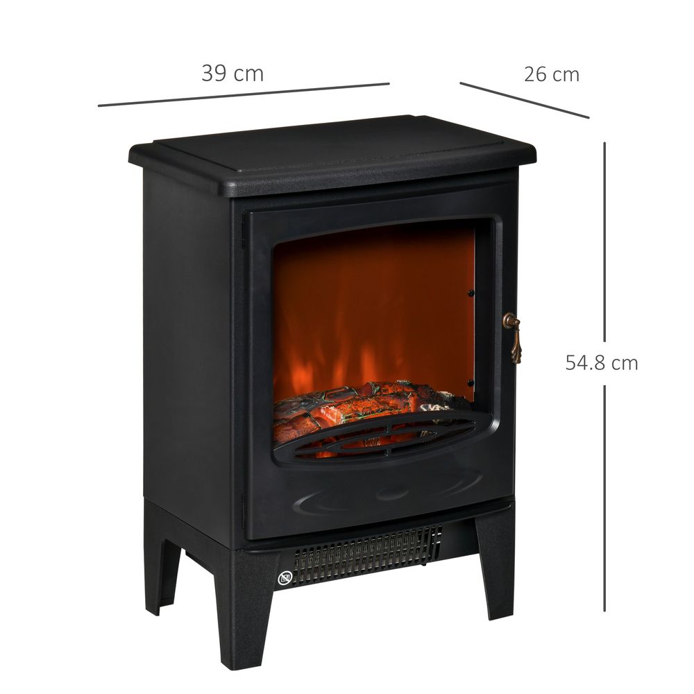Electric Fireplace Stove Heater Flame Effect, Overheat Safety Protection