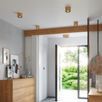 Wood Ceiling Lamp: Scandinavian Design, GU10 Base. Versatile for Any Room. Enhance Your Home's Style & Ambiance