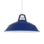 Navy Blue Metal Lamp Shades in a Vintage Retro Style Antique Shades