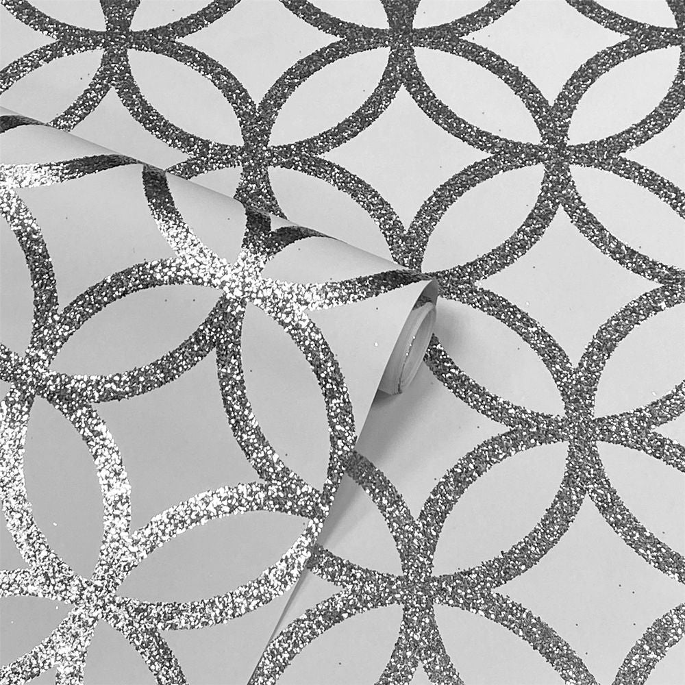Sparkling Sequin Geo White/Silver Sw9 - Luxury Product