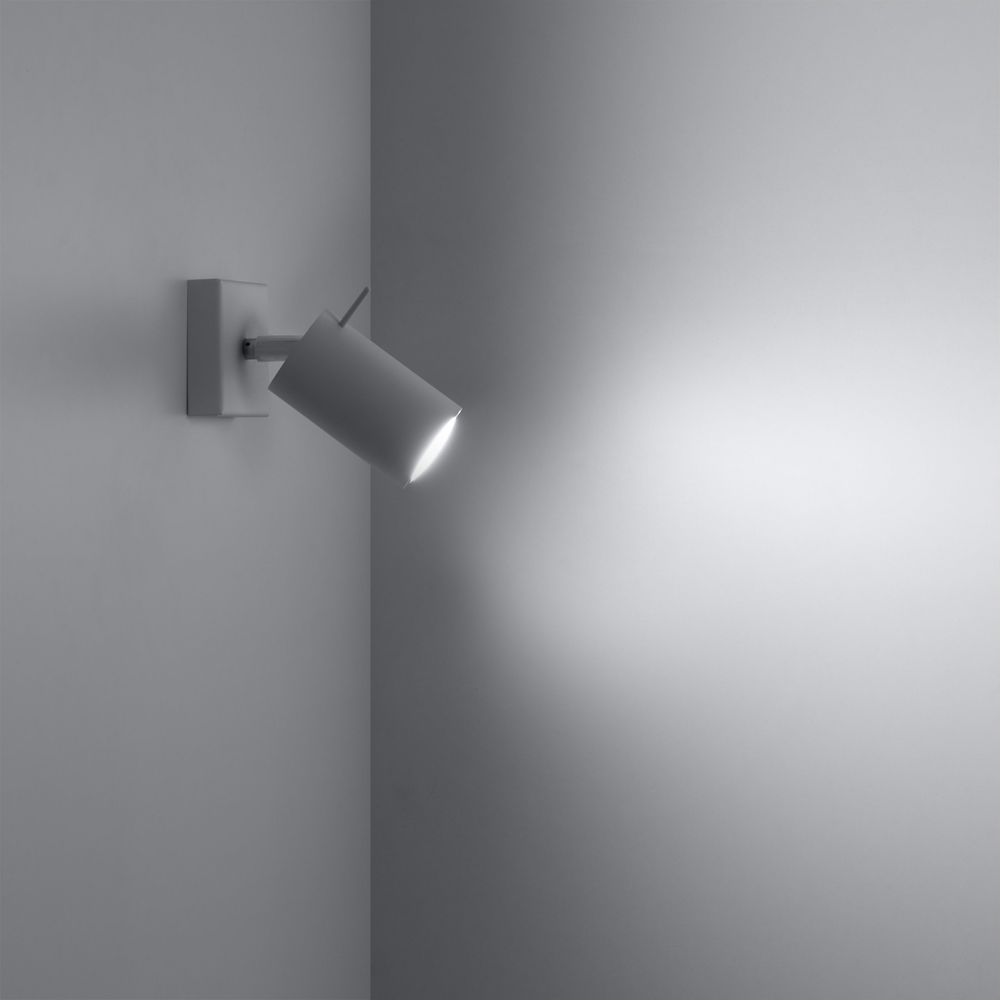 White Rotating Tube Wall Lamp - Modern Loft Design GU10 - Stylish & Versatile Lighting Solution