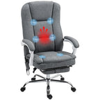 Massage Office Chair, Heated Reclining Desk Chair, Grey