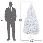 6FT Iron Leg White Christmas Tree with 400 Branches