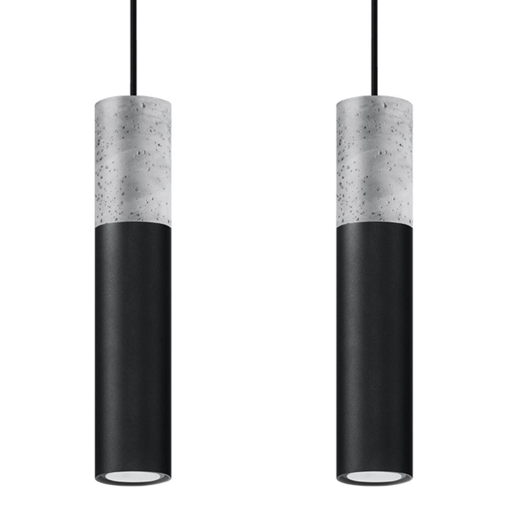 Modern Pendant Lamp: Steel & Concrete Design, Stylish - for Any Interior!