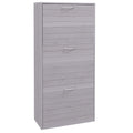 Slim Shoe Storage Cabinet with 3 Flip Drawers for 12 Pair of Shoes
