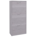 Slim Shoe Storage Cabinet with 3 Flip Drawers for 12 Pair of Shoes